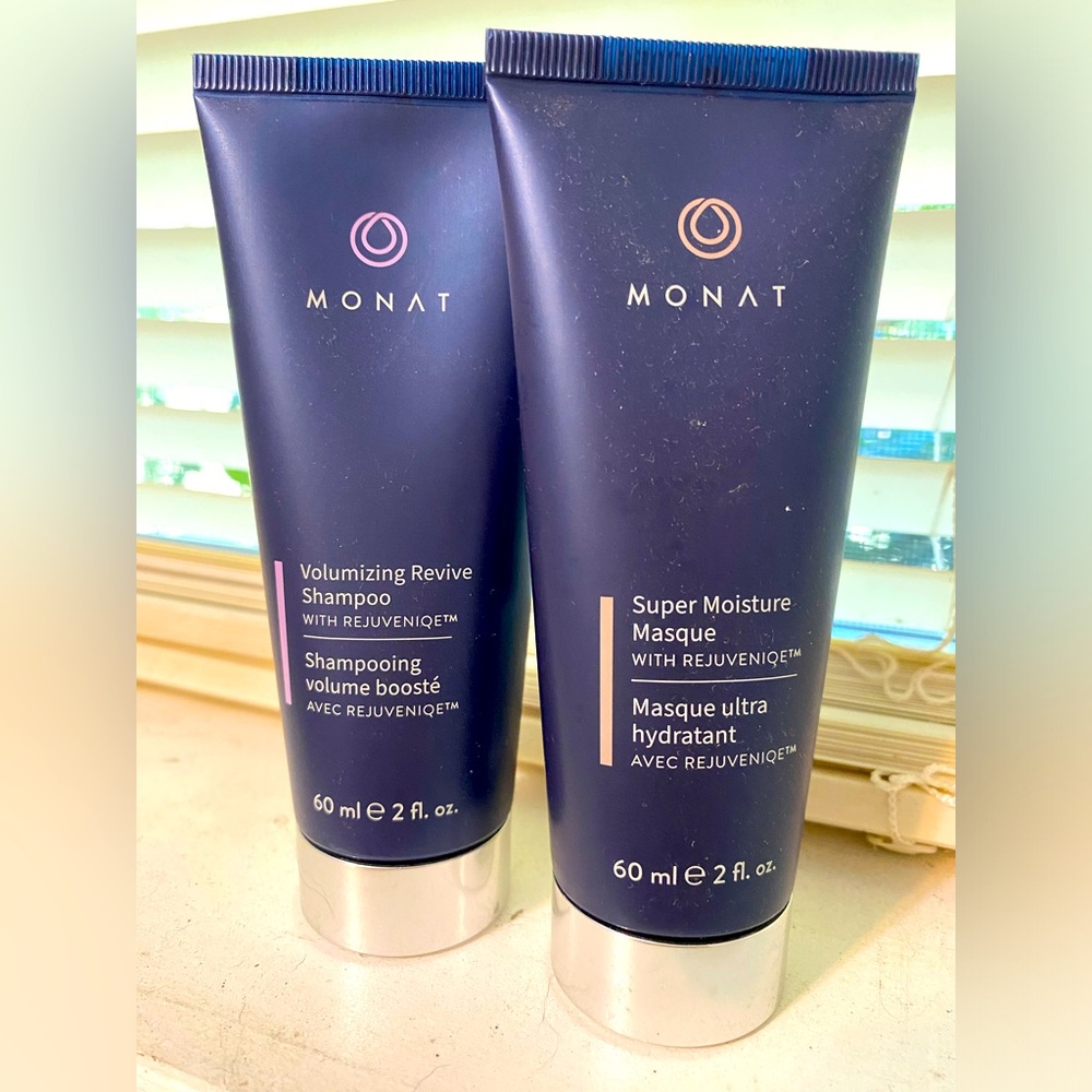 Travel size Monat shampoo and masque, brand new!